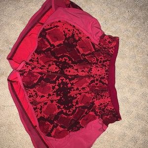 snakeskin print lulu lemon shorts